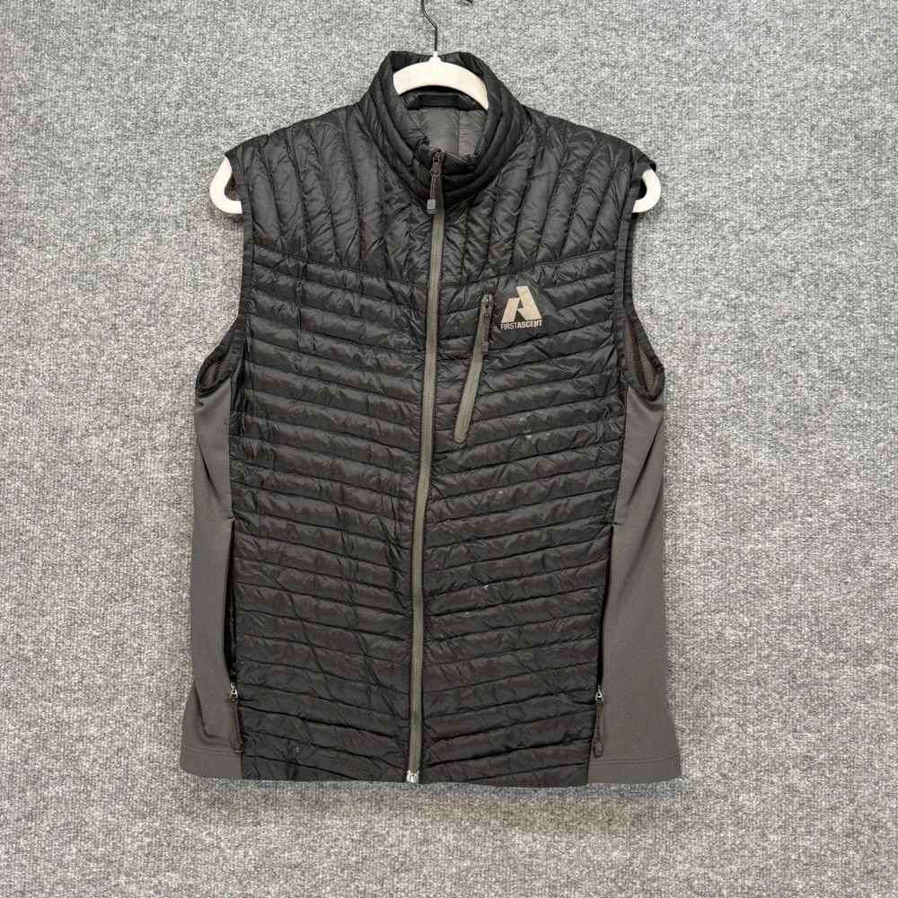 Eddie Bauer First Ascent Vest Mens Medium Black 800 Premium Goose Down‎ Puffer